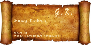 Gundy Kadosa névjegykártya